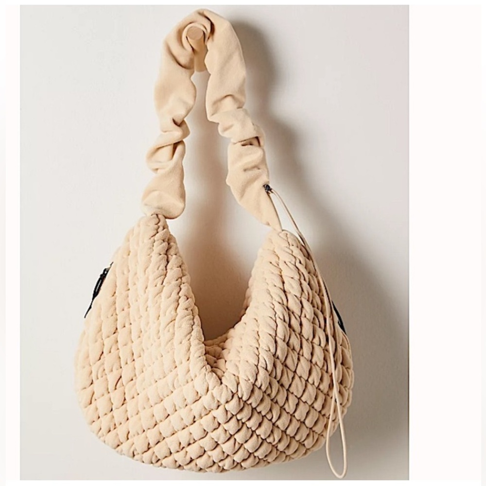 Free People Movement Pucker Up Fleece Carryall Quilted Tote Travel Gym Bag NWT
